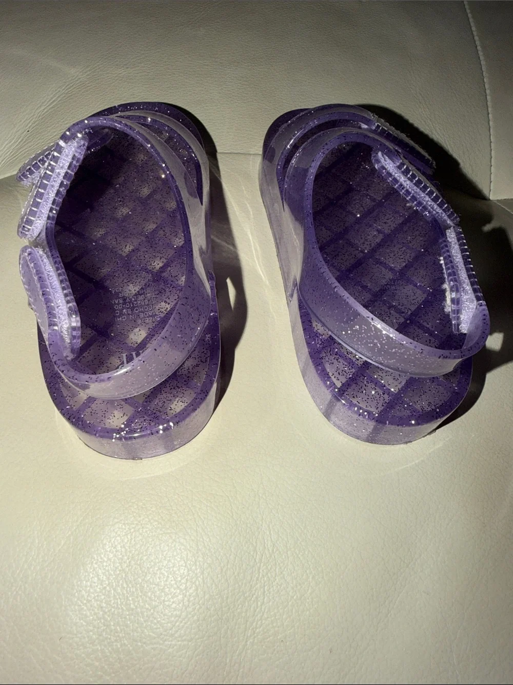GAP Purple Glitter Jelly Sandals with Double Adjustable Straps
